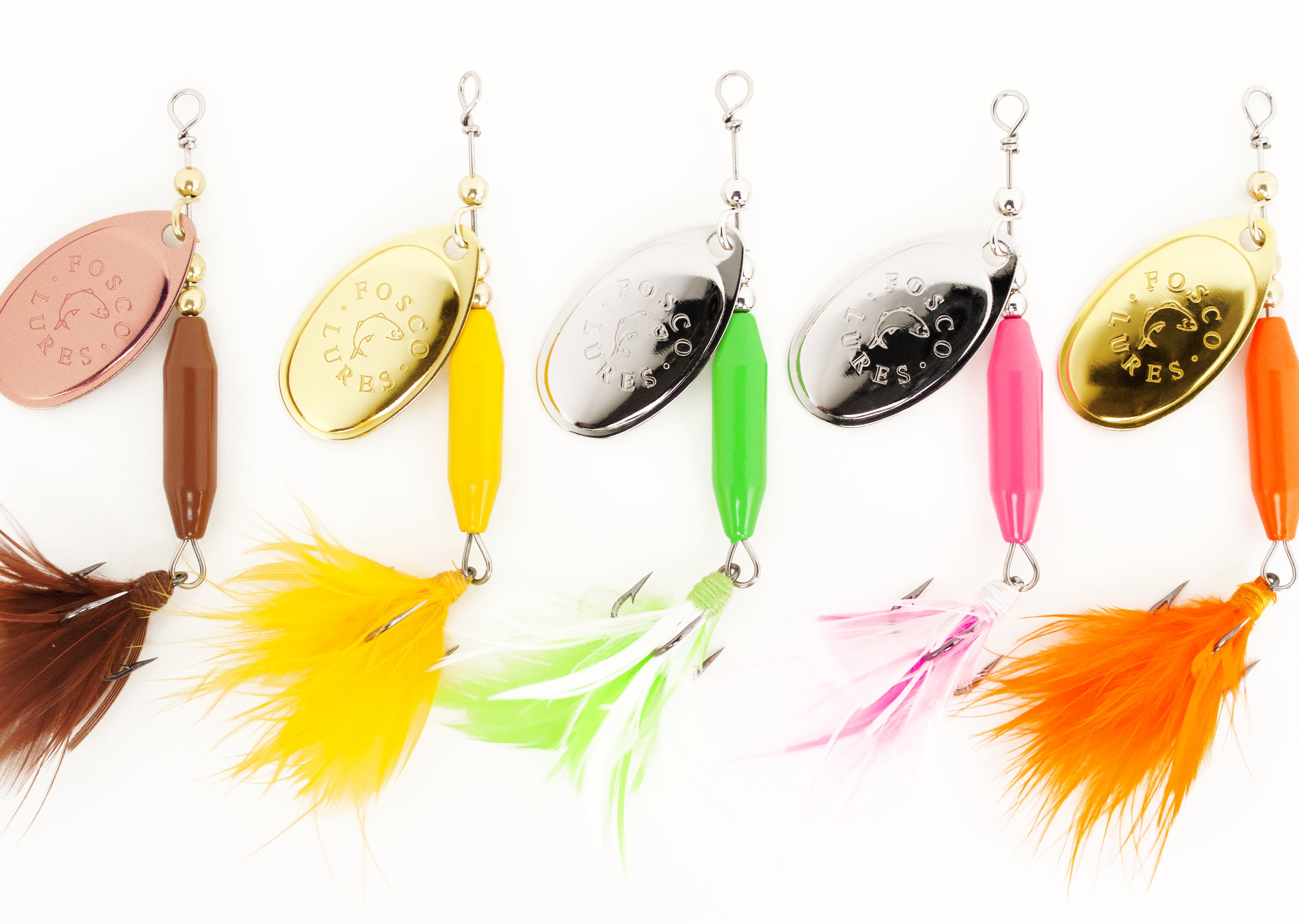 Handmade Fishing Spinners w/ Dressed Hooks – Fosco Fishing Lures