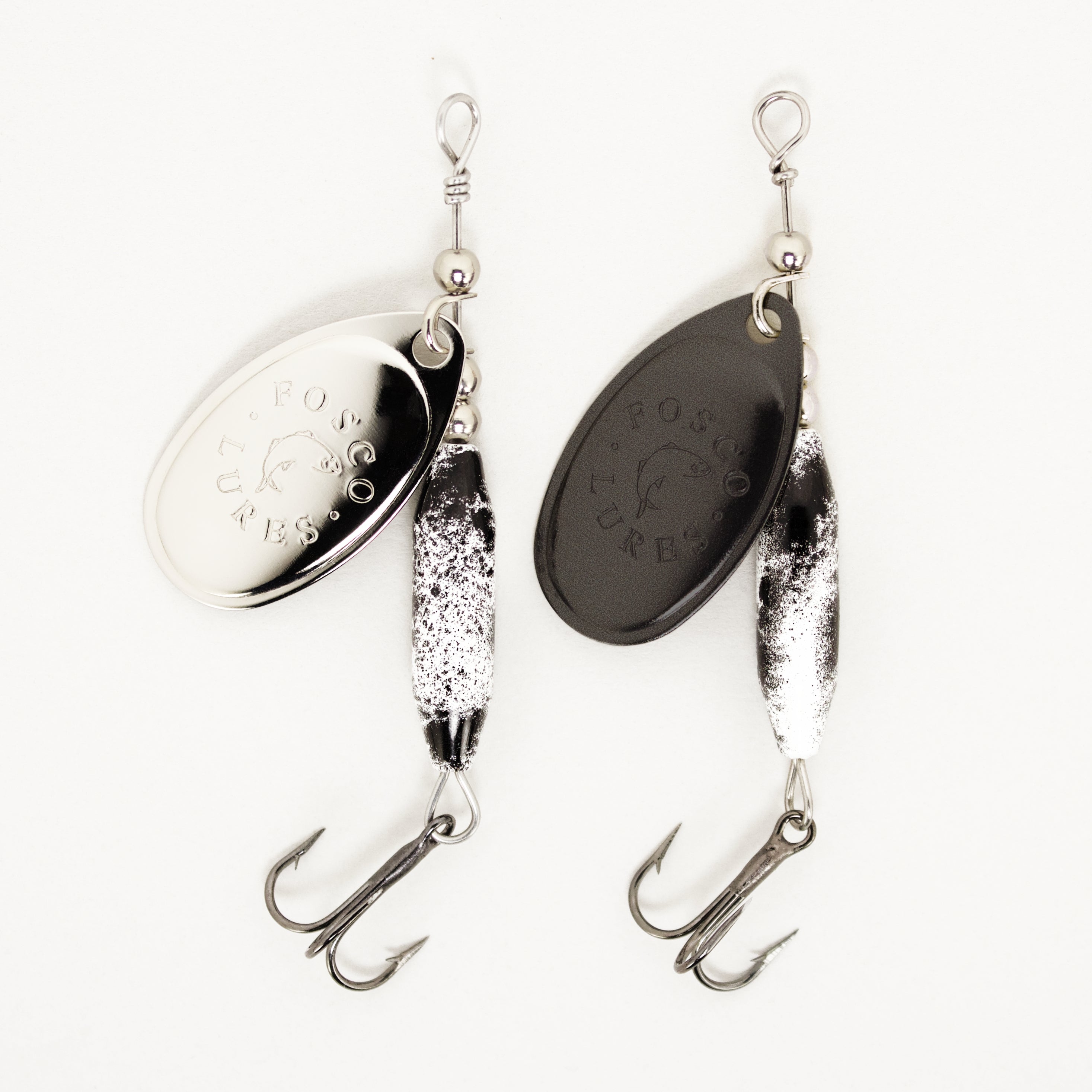 Fosco Handmade Fishing Lures • Black Molly Inline Spinner • Made
