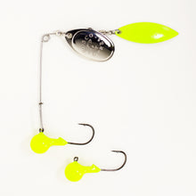 Load image into Gallery viewer, Jig Spinner • Chartreuse • #3 (plastic bait not included)