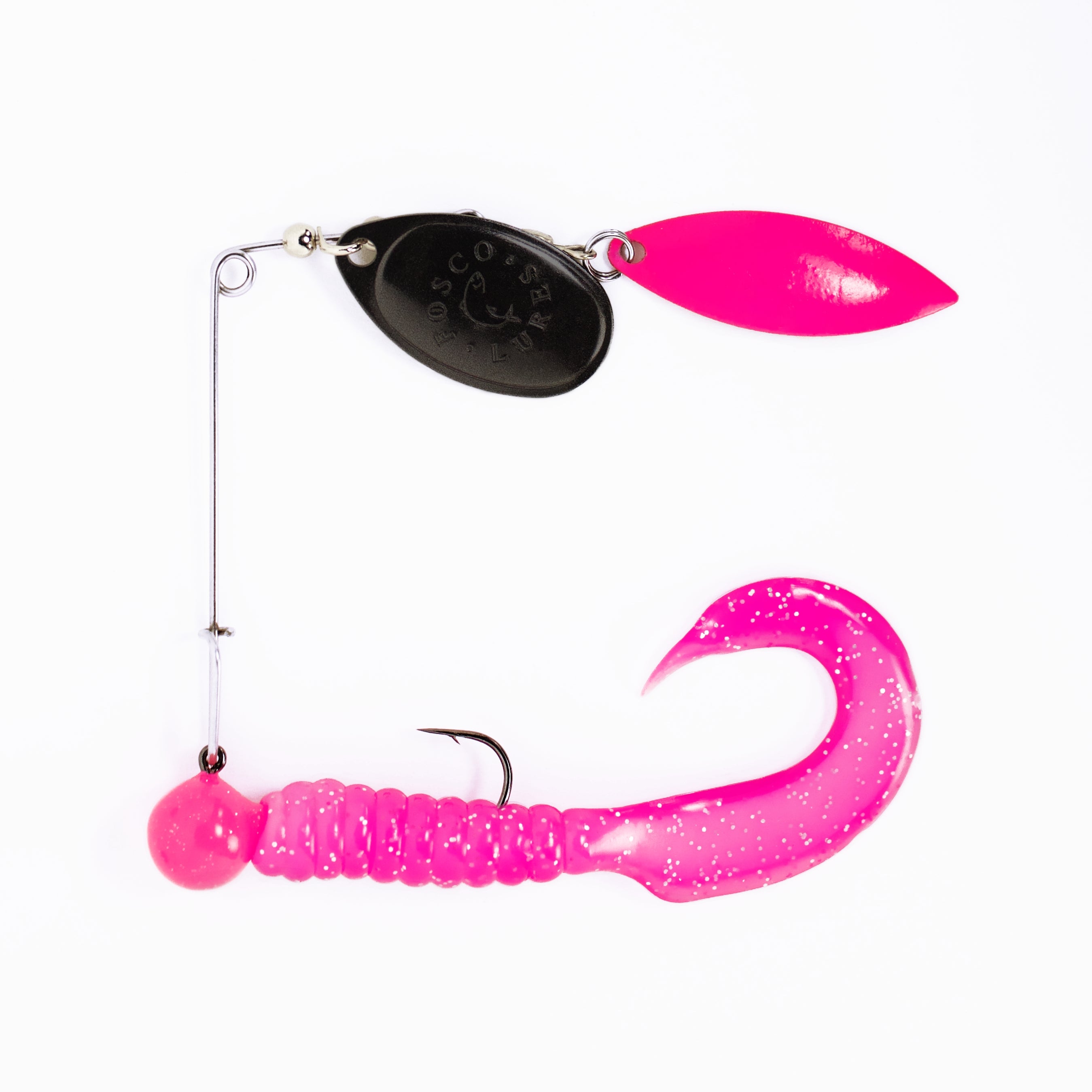 Jig Spinner • Pink • #3 (plastic bait not included)
