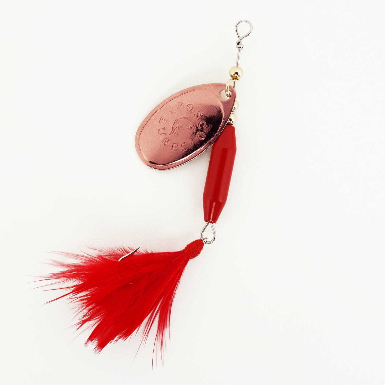 Fosco Handmade Fishing Lures • Rocket Red Dressed Inline Spinner • Single  Hook • Made By Hand In Canada – Fosco Fishing Lures