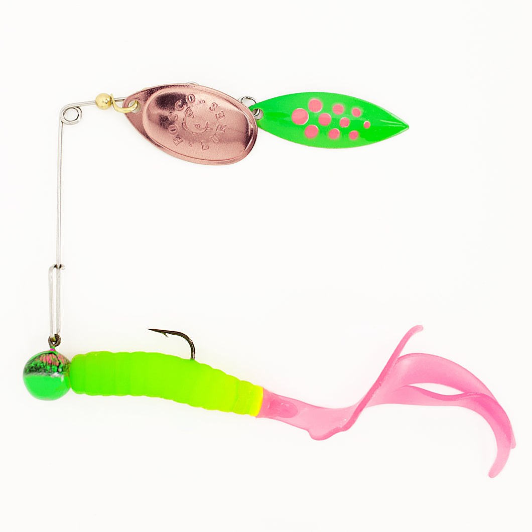Jig Spinner • Green Melon • #3 (plastic bait not included)