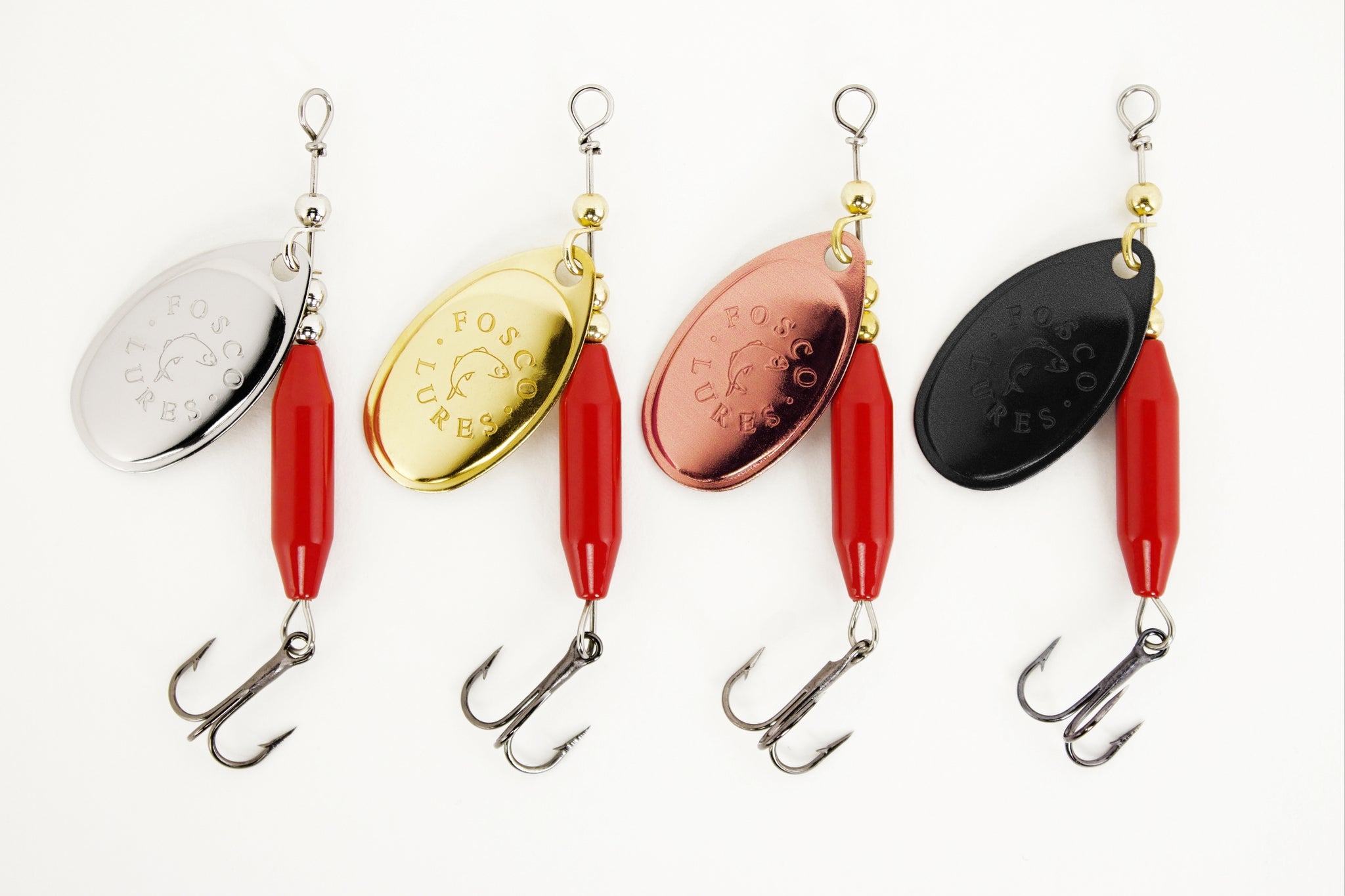 Fosco Handmade Fishing Lures • Red Inline Spinner • Made By Hand In Canada  – Fosco Fishing Lures