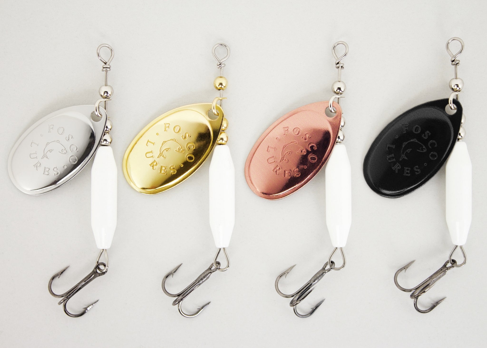 Fosco Handmade Fishing Lures • White Inline Spinner • Made By Hand In  Canada – Fosco Fishing Lures