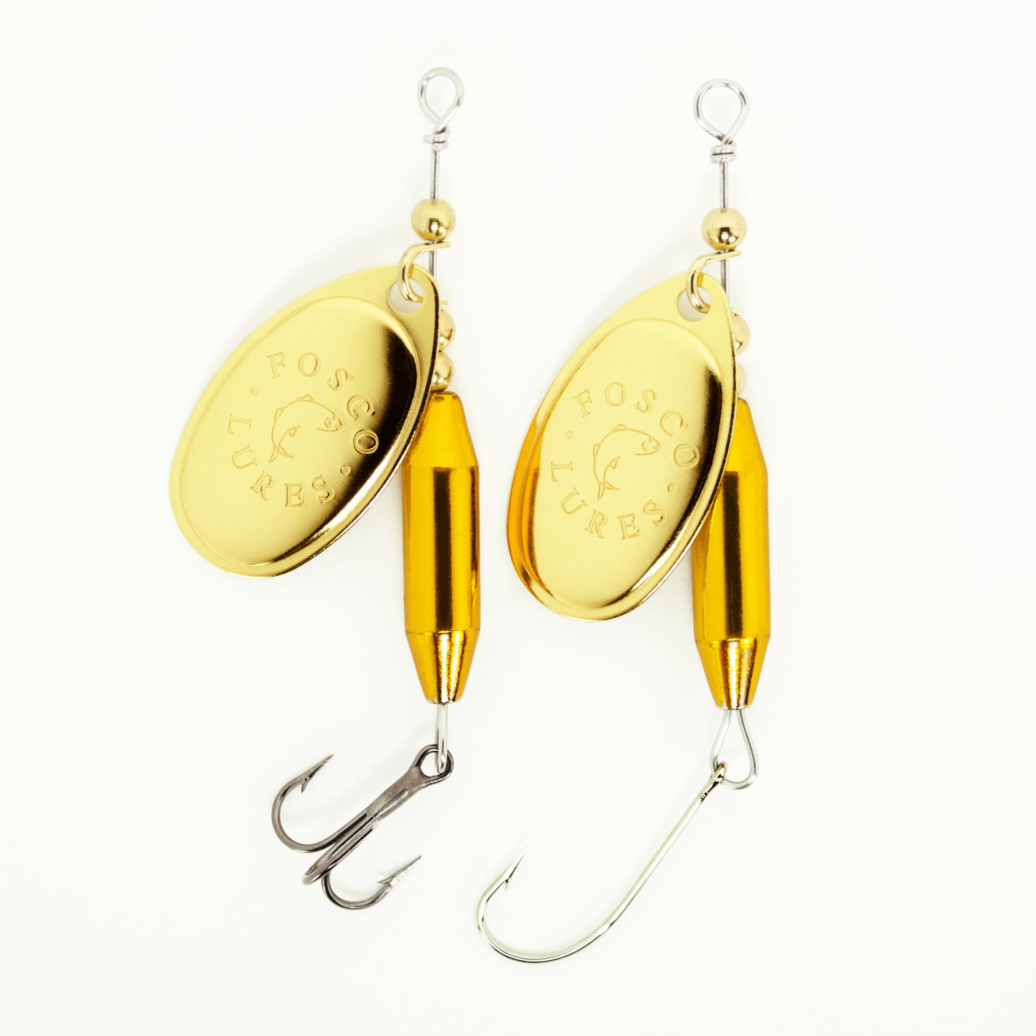 Fosco Handmade Fishing Lures • Fool's Gold Brass Inline Spinner