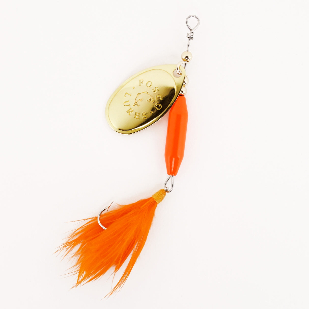 Fosco Handmade Fishing Lures • Goldfish Dressed Inline Spinner