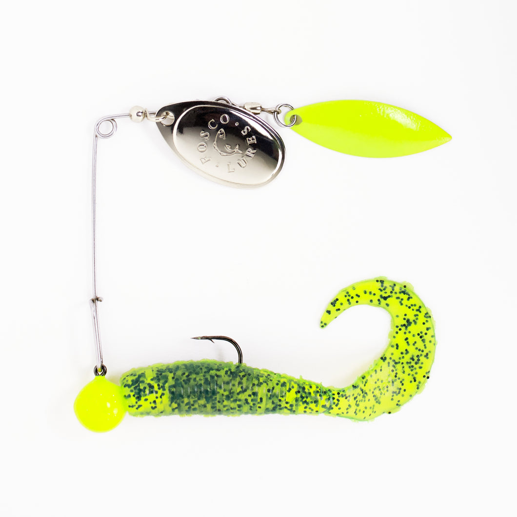 Jig Spinner • Chartreuse • #3 (plastic bait not included)