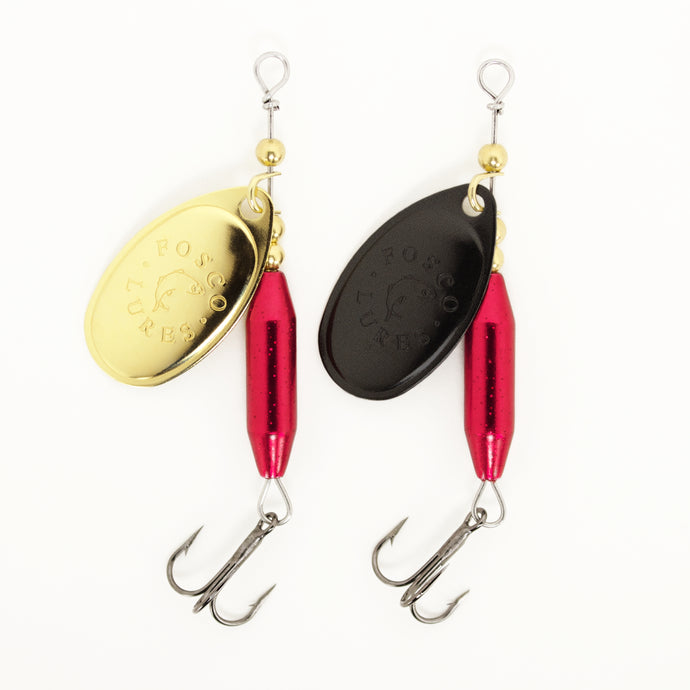 Fosco Handmade Fishing Lures • Red Craw Inline Spinner • Made By
