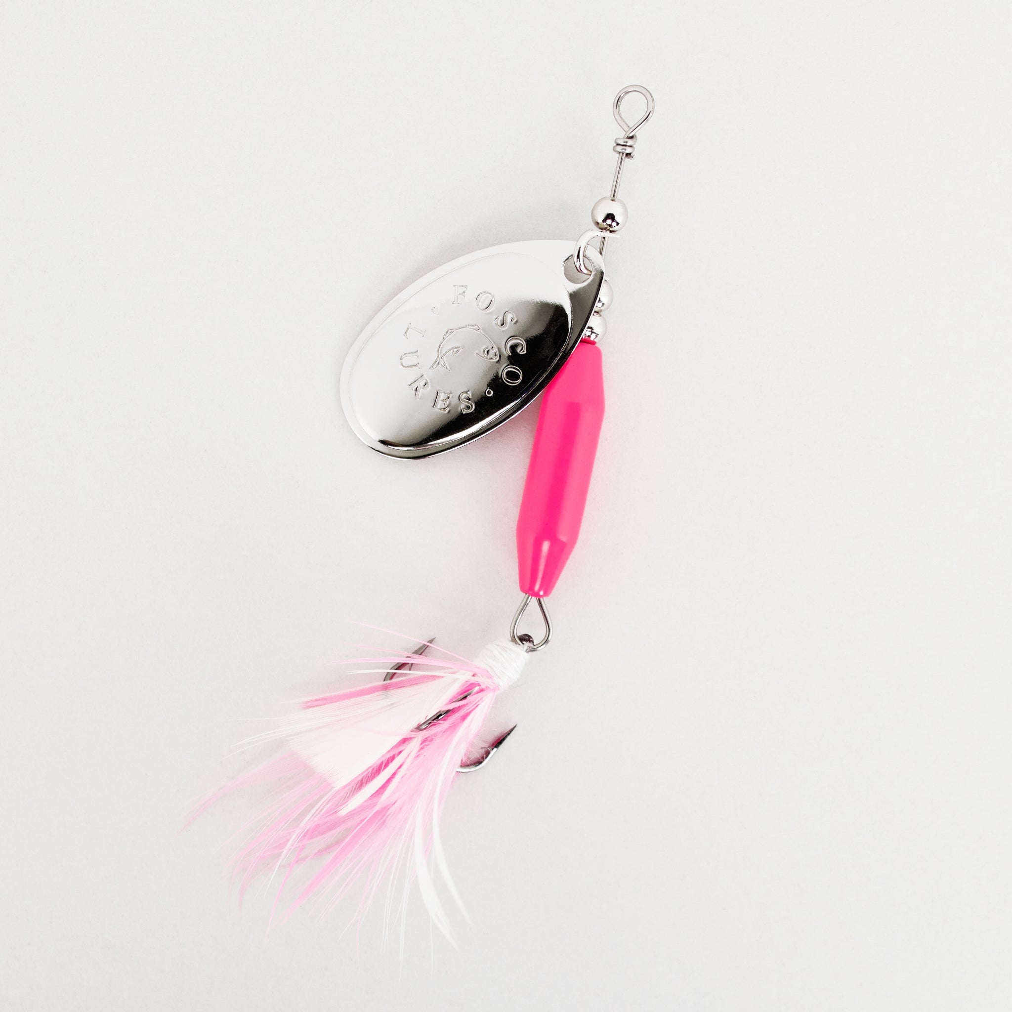 Fosco Handmade Fishing Lures • Pinkerbell Dressed Inline Spinner