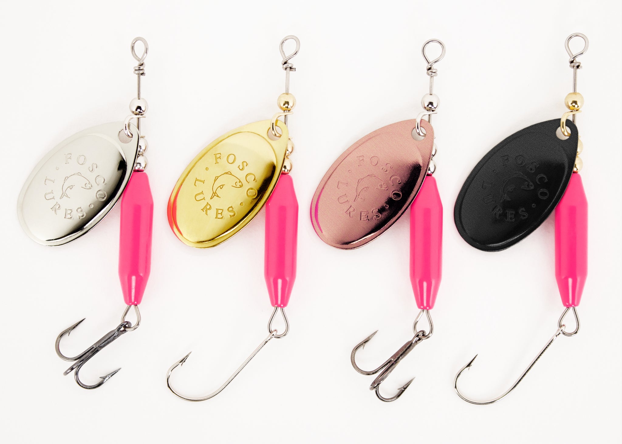 Fosco Handmade Fishing Lures • Pink Inline Spinner • Made By Hand In Canada  – Fosco Fishing Lures