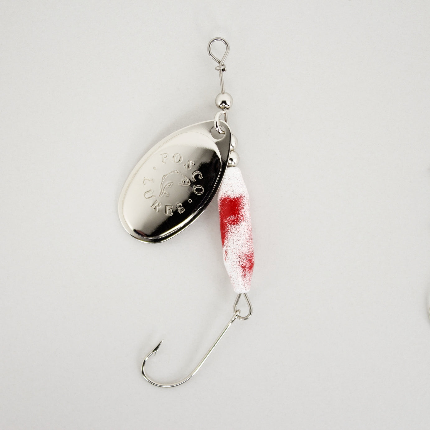 Fosco Handmade Fishing Lures • Red Molly Inline Spinner • Single Hook •  Made By Hand In Canada – Fosco Fishing Lures
